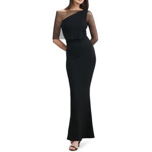 MARCELLA Valeria Black European Ponte Gown